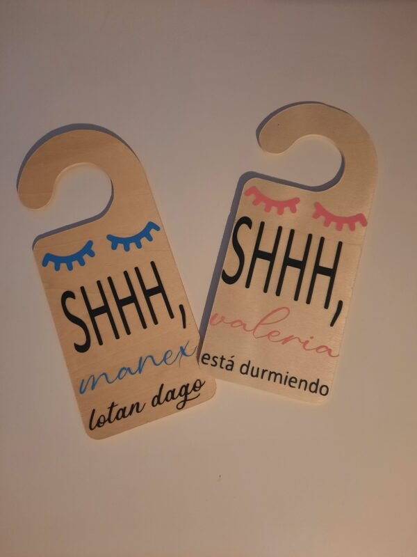 Colgador puerta "SHH” - Imagen 2
