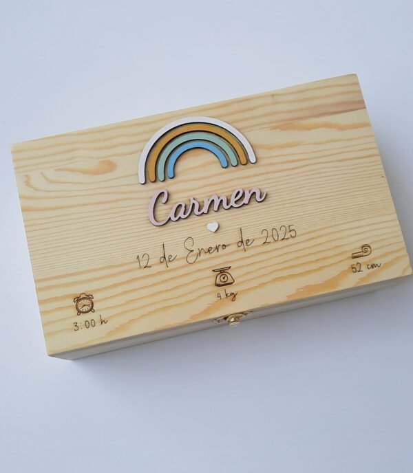 Caja madera Natalicio