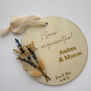 Placa "sois los siguientes"