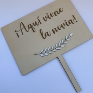 Letrero madera